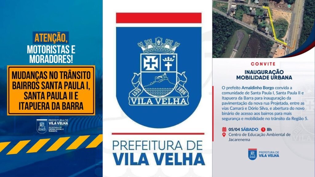Obra da Prefeitura de Vila Velha será entregue amanhã para melhorar fluxo de veículos em vários bairros no município de Vila Velha