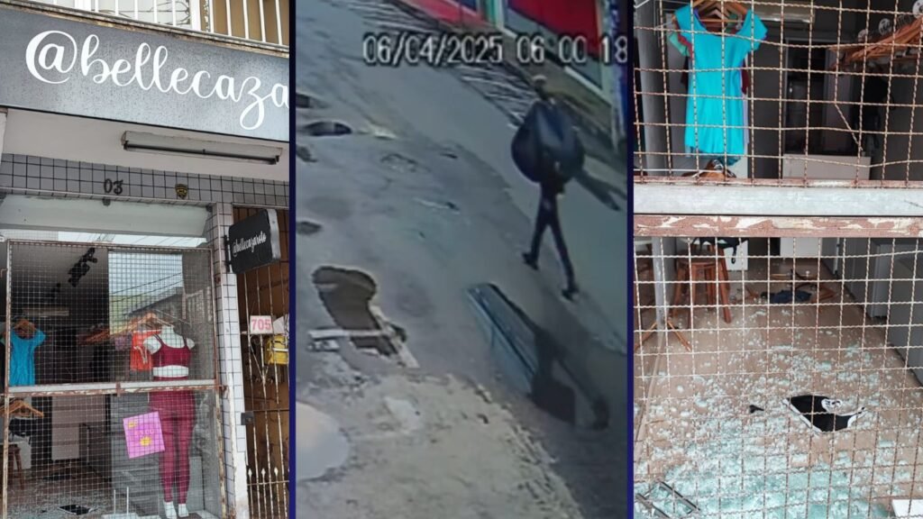 Ladrão arromba loja e furta 82 conjuntos de roupas no bairro Glória, em Vila Velha