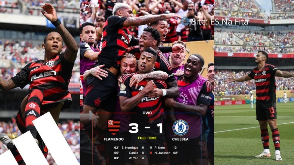 Flamengo vence de virada o Chelsea e assume a liderança do grupo
