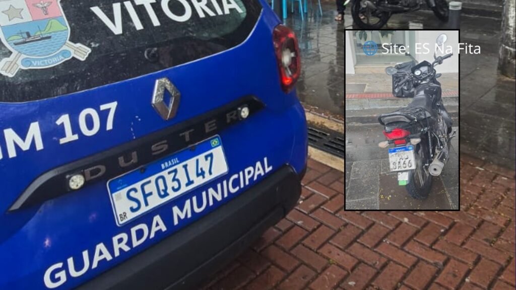 Guarda Municipal flagra jovem com placa de moto apagada e sem habilitação em Vitória