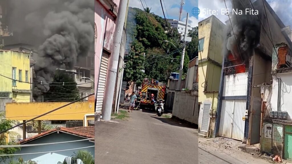 Imóvel com cinco quitinetes pega fogo em Cariacica após criança queimar colchão