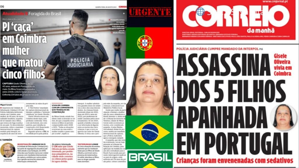 Brasileira é presa em Portugal suspeita de matar 5 filhos envenenados em MG