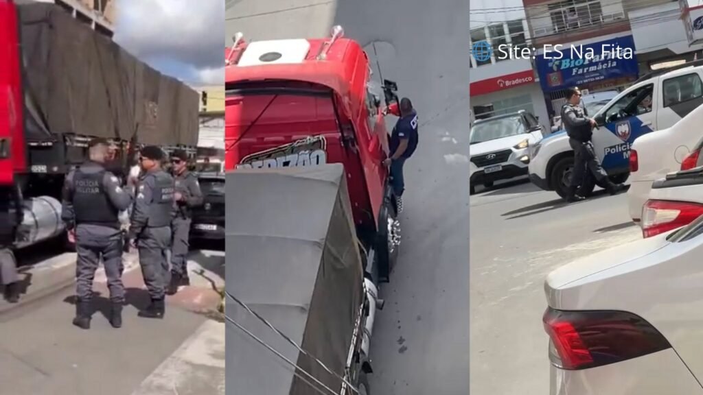 Homem se agarra em carreta de namorado da ex no ES