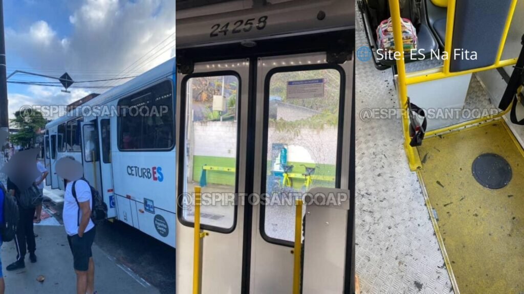 Homem é preso após quebrar vidro de ônibus com pedrada em Vitória