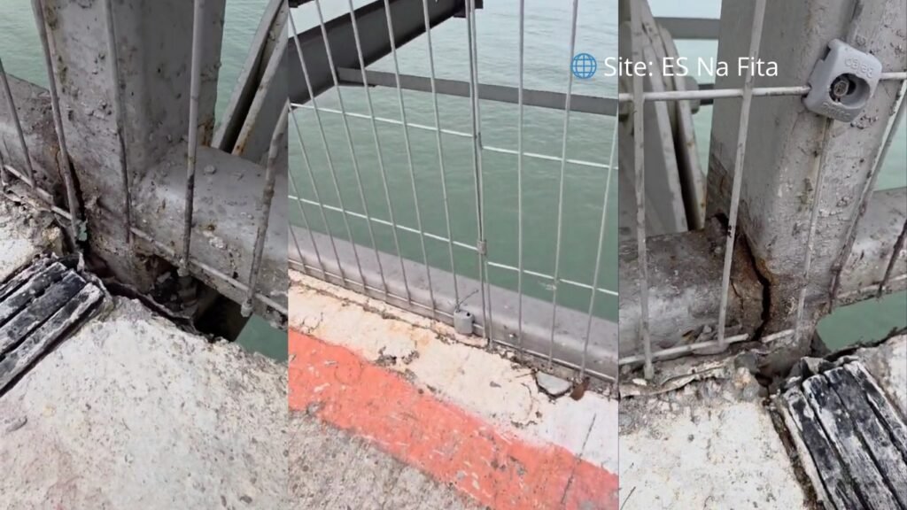 Usuário se preocupa com ferrugem, trincas e outros problemas na Ciclovia da Vida