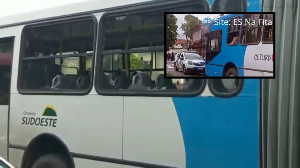 Criminosos atacam e tentam incendiar ônibus do Transcol na Serra