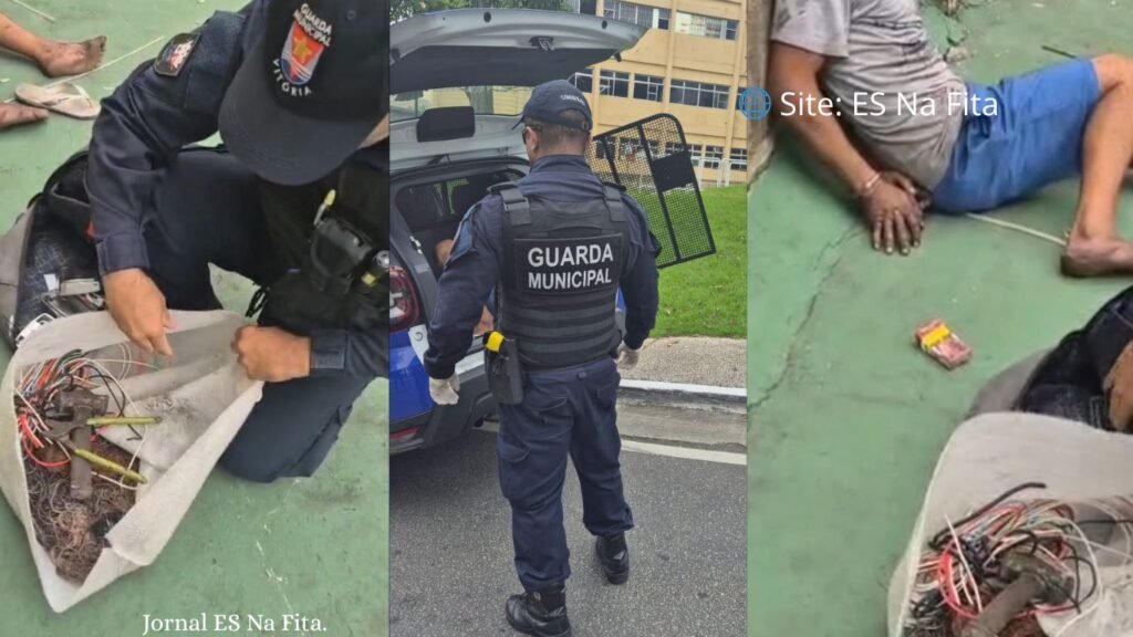 Guarda de Vitória prende homem após furto de fios em prédio abandonado em Vitória