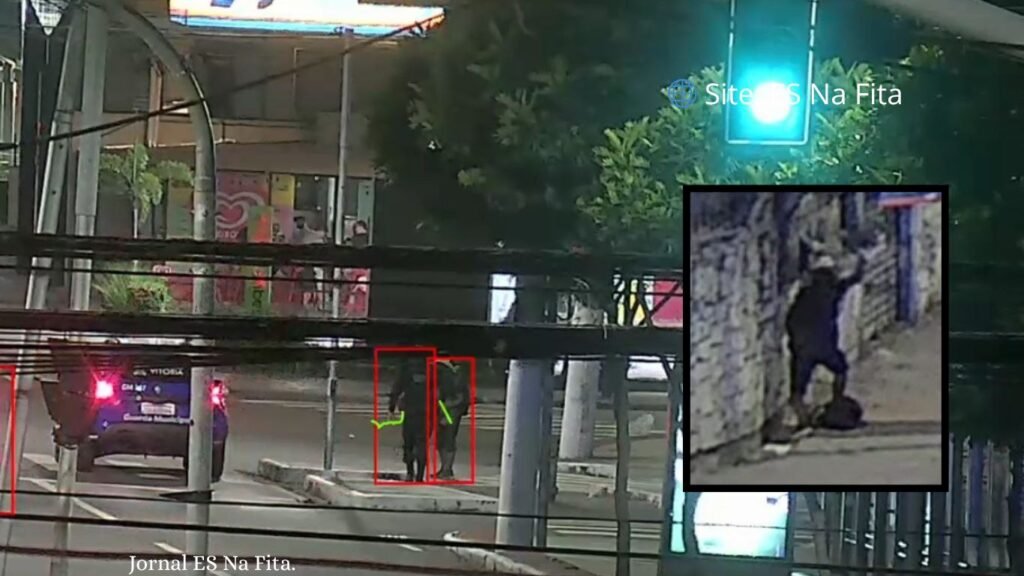 Câmeras flagram furto de fios e suspeito é detido pela Guarda de Vitória