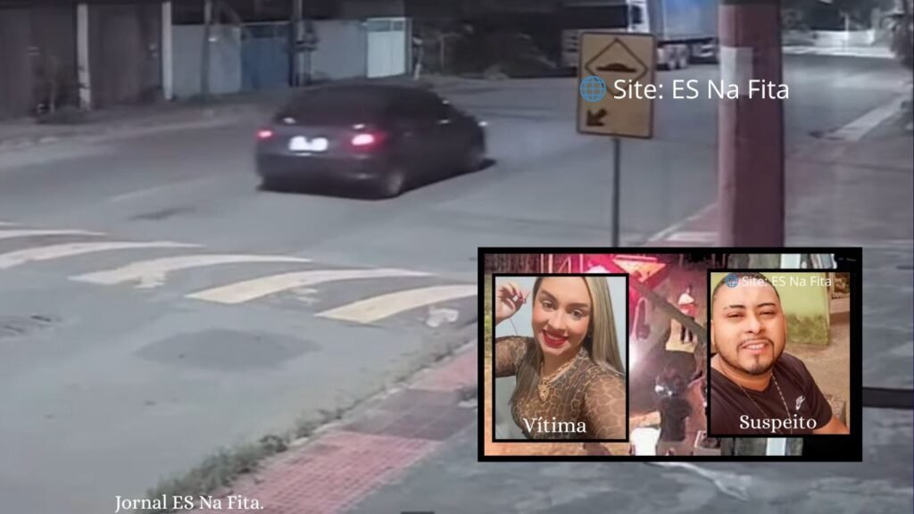 Câmeras mostram fuga de suspeito de matar companheira a facadas na Serra