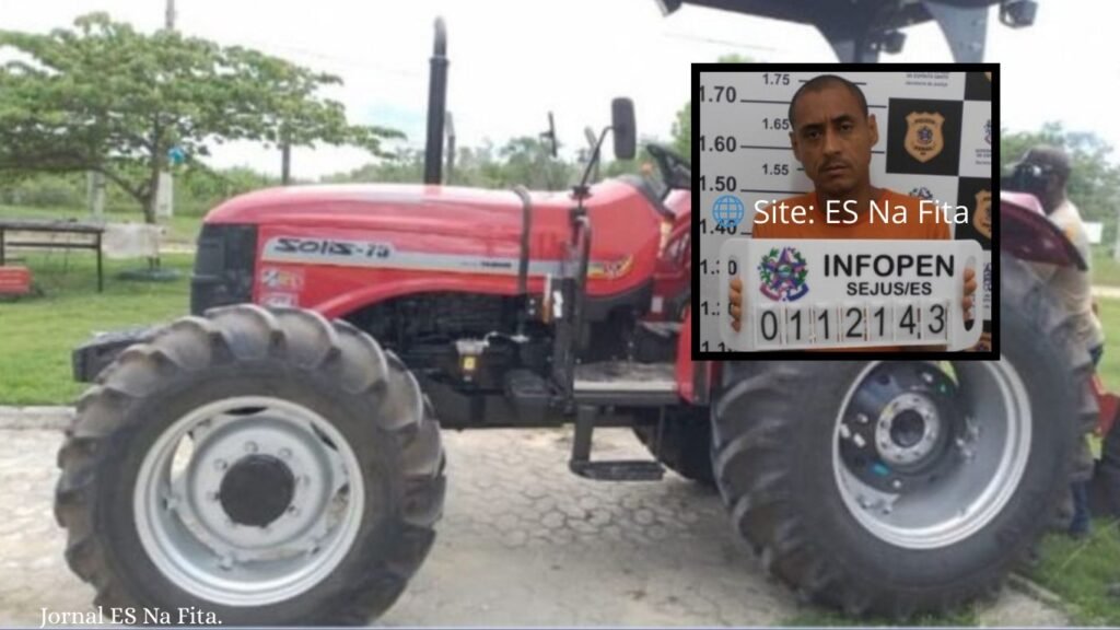Detento usa trator para fugir de presídio no ES