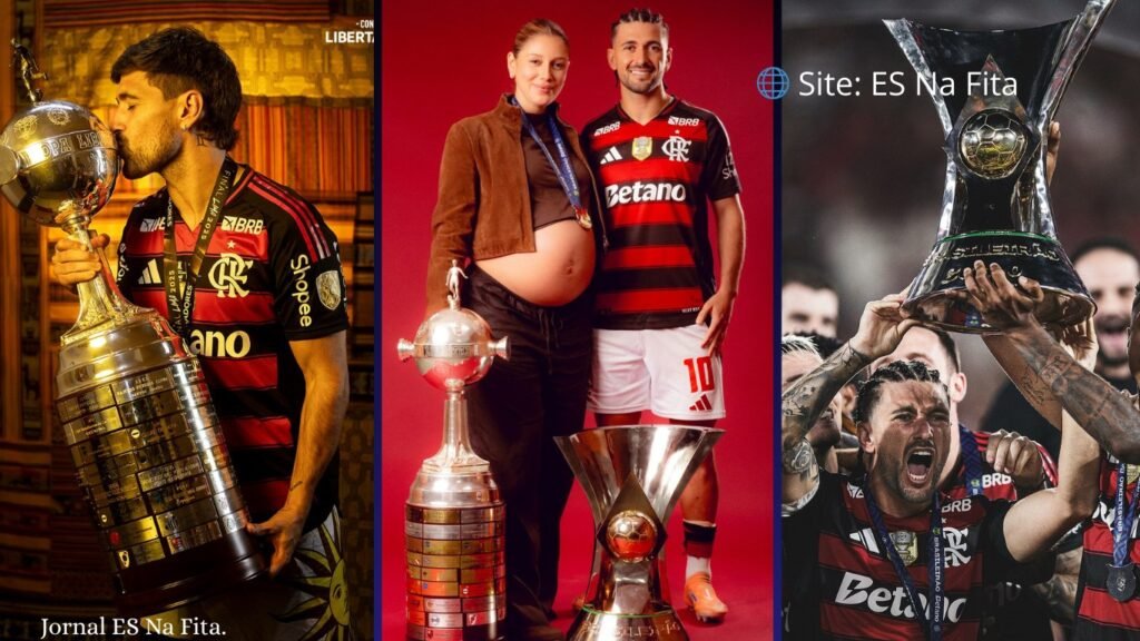 Nasce Milano, filho de Arrascaeta, meia do Flamengo, e Camila Bastiani