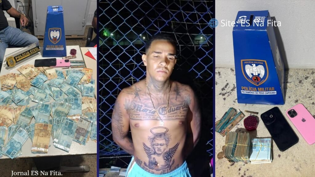 Chefe do tráfico em Vila Valério é preso com R$ 20 mil e droga