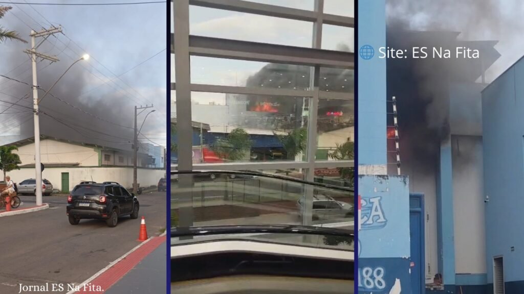 Incêndio atinge e danifica fábrica de gelo em Guarapari