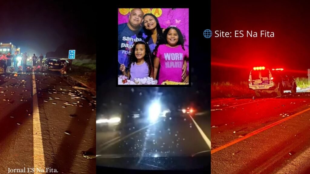 PRF divulga vídeo do momento de acidente que matou família de Cariacica em Jaguaré