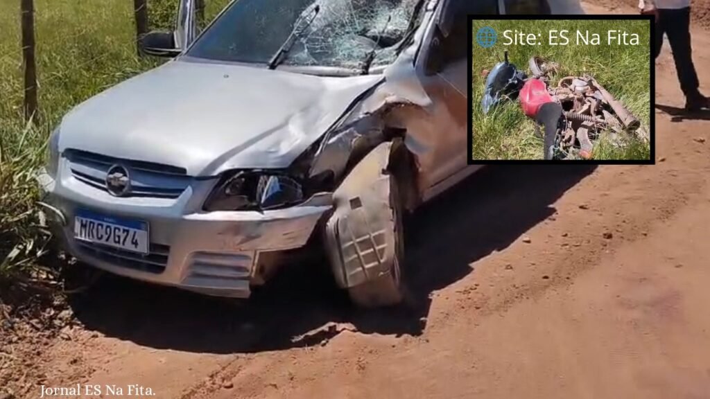 Casal de moto morre ao bater de frente em carro dirigido por motorista embriagado no ES