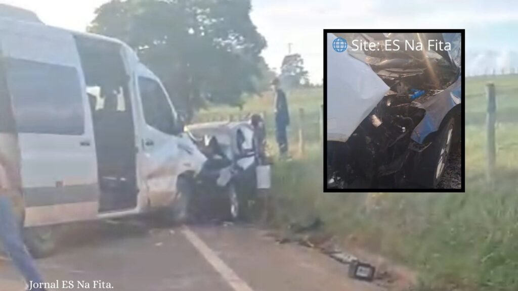 Homem morre ao bater carro em van que transportava pacientes para hemodiálise no ES