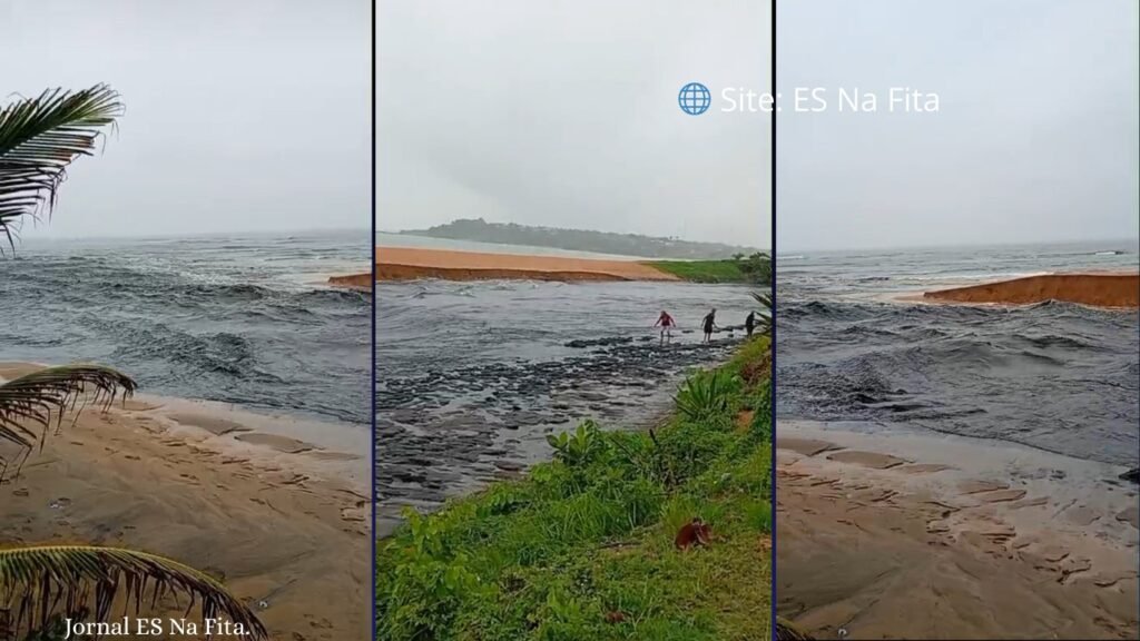 Lagoa de Carapebus rompe e gera preocupação com contaminação nas praias