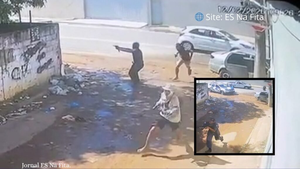 Tiroteio deixa duas pessoas mortas após ataque a tiros em Vila Velha.