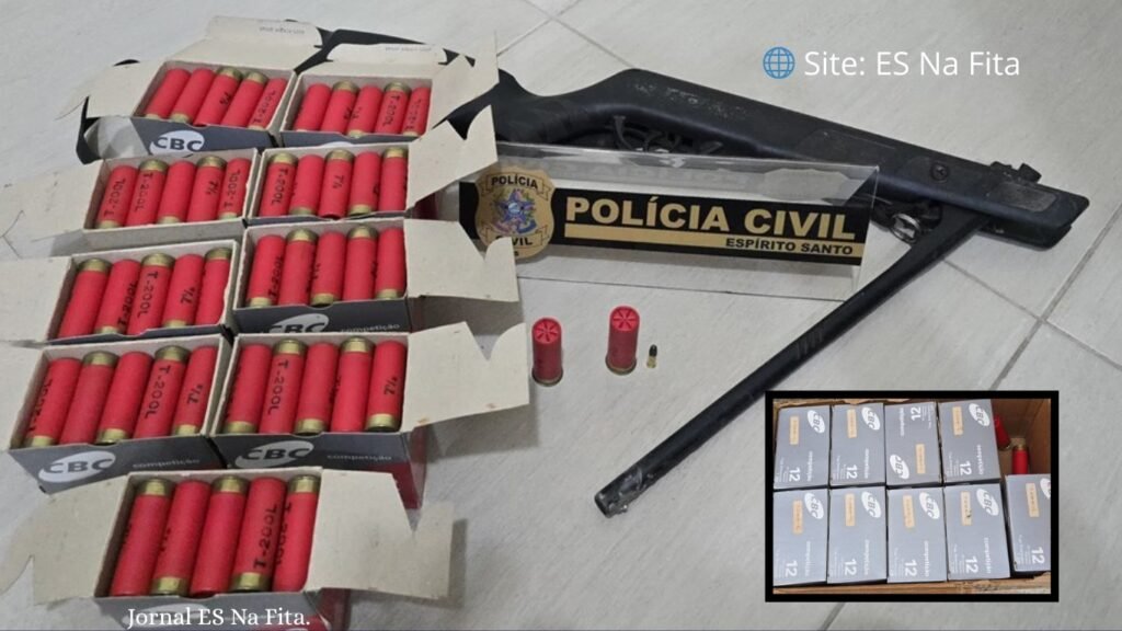 Homem é preso com mais de 200 munições e espingarda da pressão.
