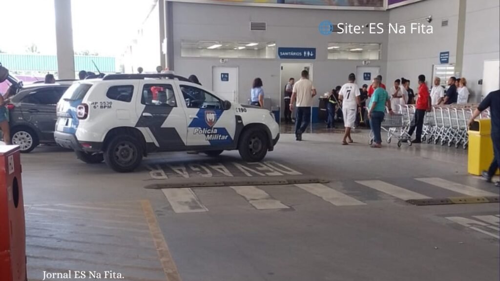 Polícia Militar prende homem após segurança de supermercado ser esfaqueado na Serra.