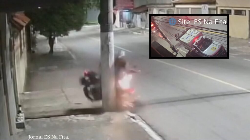 Motociclista morre ao bater em poste em Vila Velha.