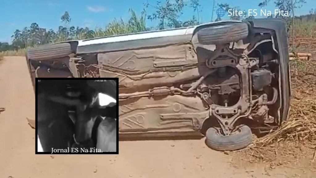 Vídeo: dupla com carros roubados capotam veículos durante fuga no ES Dupla rouba carros e fuga termina em capotamento no ES.