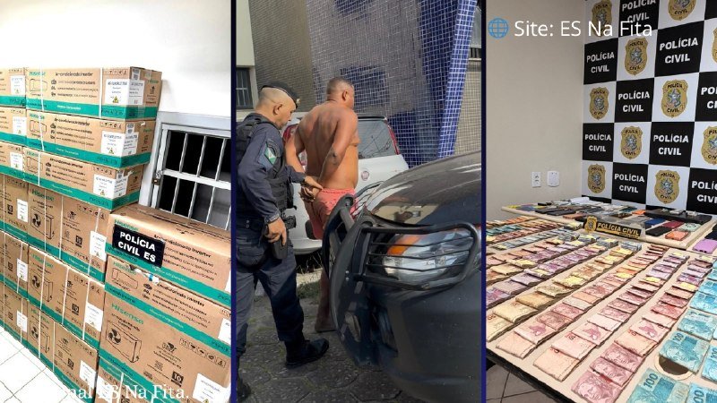 Operação conjunta prende suspeito de chefiar tráfico em Cariacica e apreende R$ 62 mil em espécie Operação prende chefe do tráfico em Cariacica com R$ 62 mil e bens de luxo.