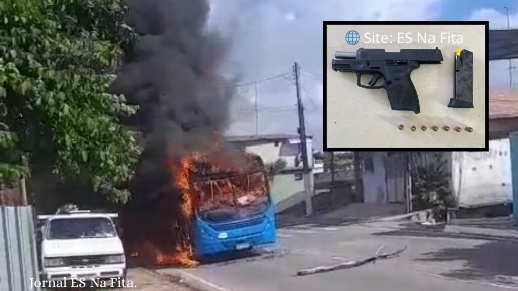 Vídeo: ônibus é incendiado após noite de tiros e morte de jovem em Vila Velha Ônibus é incendiado após morte de jovem em Vila Velha.