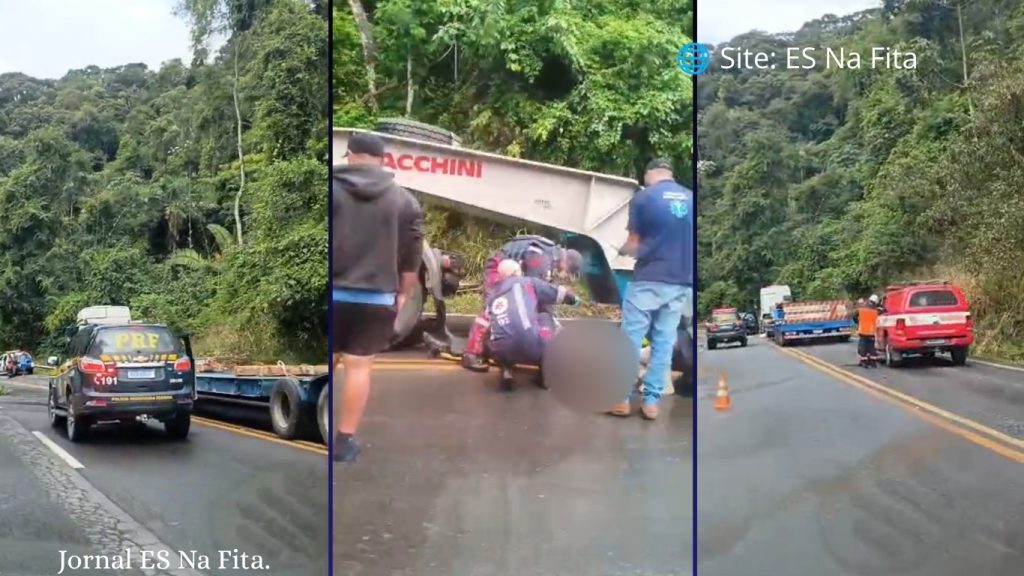 Motociclista morre em acidente na BR-262 em Domingos Martins.