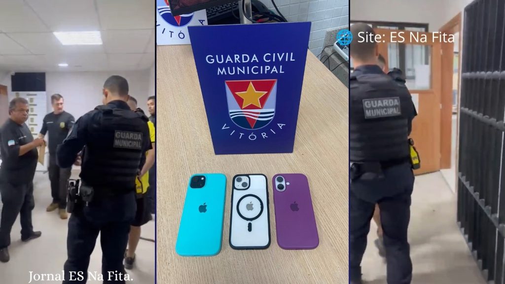 Guarda de Vitória prende homem suspeito de furtar dois celulares no Triângulo das Bermudas.
