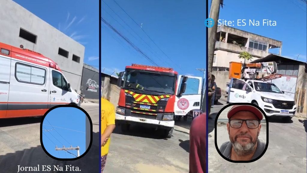 Serralheiro encosta vergalhão na rede elétrica e morre em Cariacica.