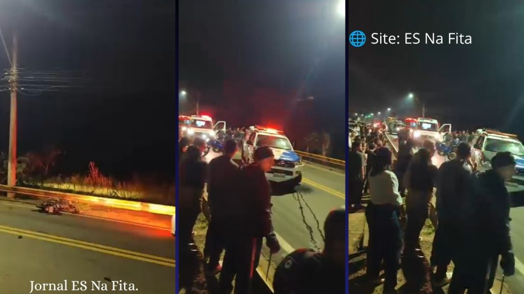 Motociclista morre após bater de frente com viatura durante perseguição policial em Cachoeiro.