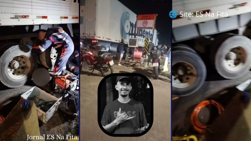Morre motociclista que ficou preso debaixo de caminhão após acidente na Carlos Lindenberg.