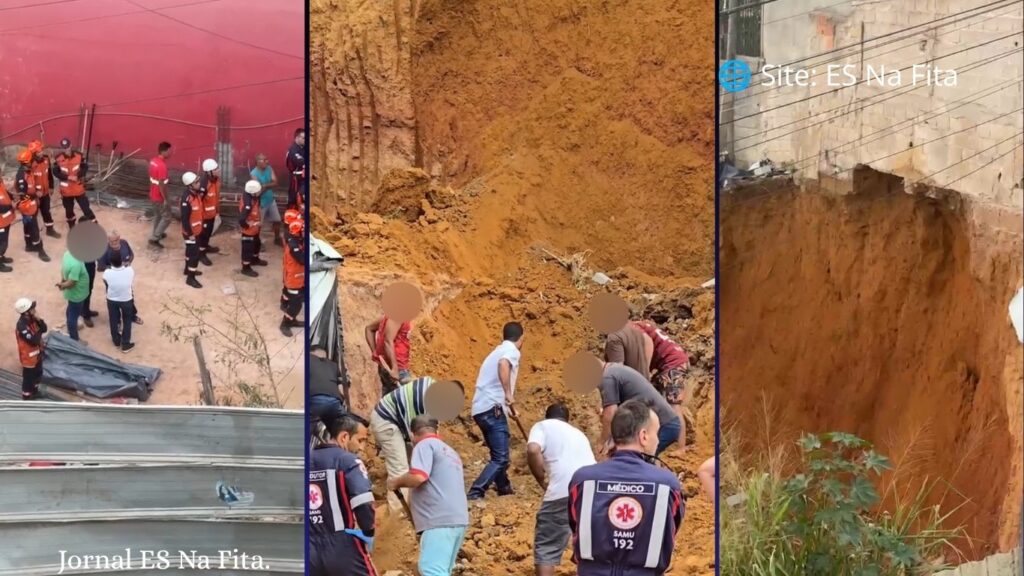 Quatro pessoas morrem após serem soterradas em obra embargada em Cariacica Quatro pessoas morrem após serem soterrados em Cariacica.