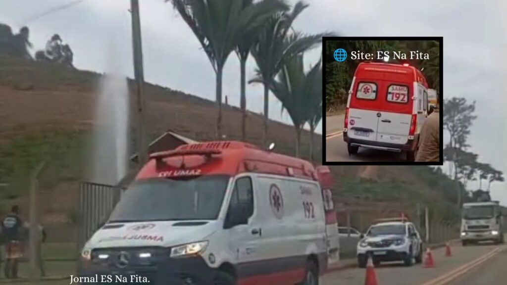 Motociclista fica ferido após bater moto em pilastra de muro em Ibatiba.