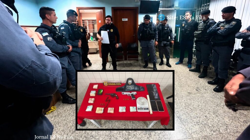 Operação Check-in: PCES e PMES apreendem arma, munições e R$ 19 mil em Piúma