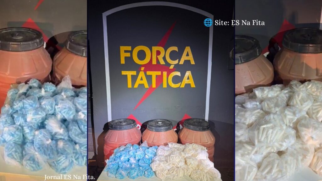 Denúncia leva PM a apreender mais de cinco mil pinos de cocaína em Cariacica.