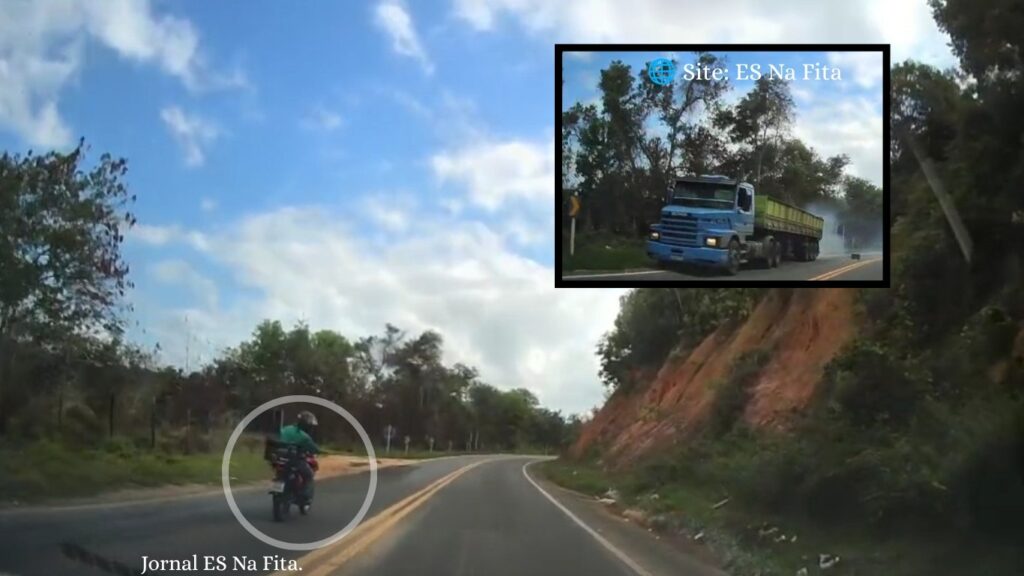Vídeo: motociclista entra na contramão e acaba morrendo após atingir lateral de carreta em São Mateus Motociclista morre após invadir contramão e atingir lateral de carreta em rodovia no ES.