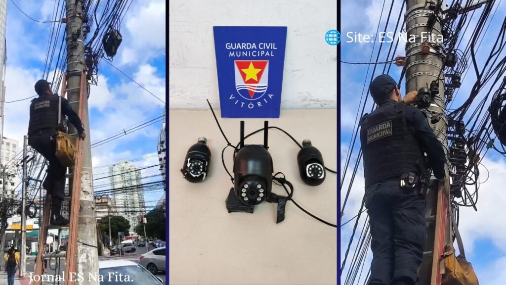 Câmeras de monitoramento do tráfico são apreendidas pela Guarda de Vitória.