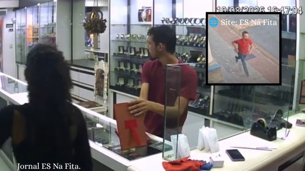 Vídeo: sujeito assalta joalheria e leva pulseiras de ouro avaliadas em R$ 100 mil, mas acaba preso em Colatina Homem é preso após roubar 40 pulseiras de ouro avaliadas em R$ 100 mil em Colatina.