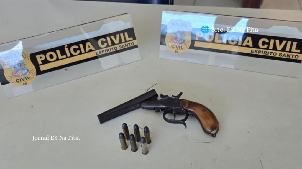 Polícia Civil prende homem com garrucha e munições em Conceição de Castelo Homem é preso com garrucha e seis munições em Conceição do Castelo.