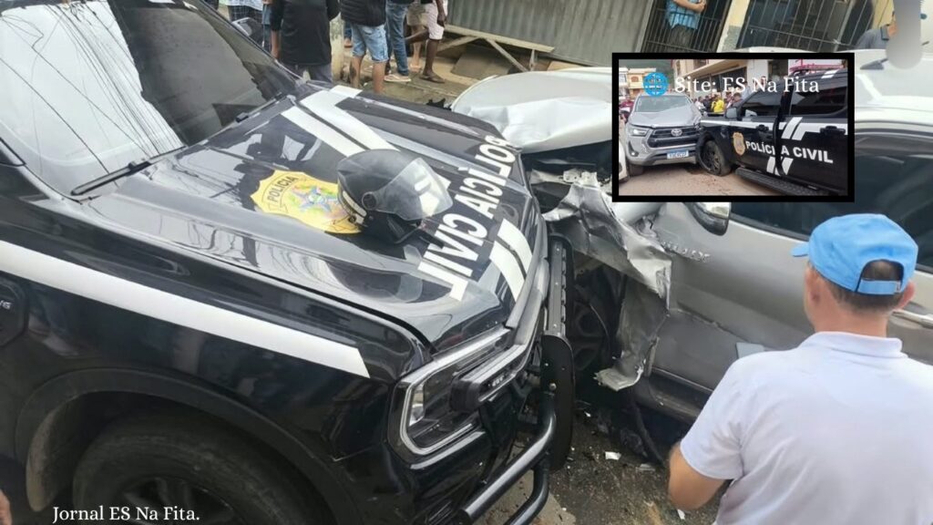 Vídeo: colisão contra viatura deixa dupla de moto ferida durante perseguição policial em Brejetuba Dupla fica ferida após bater moto em viatura durante fuga no ES.