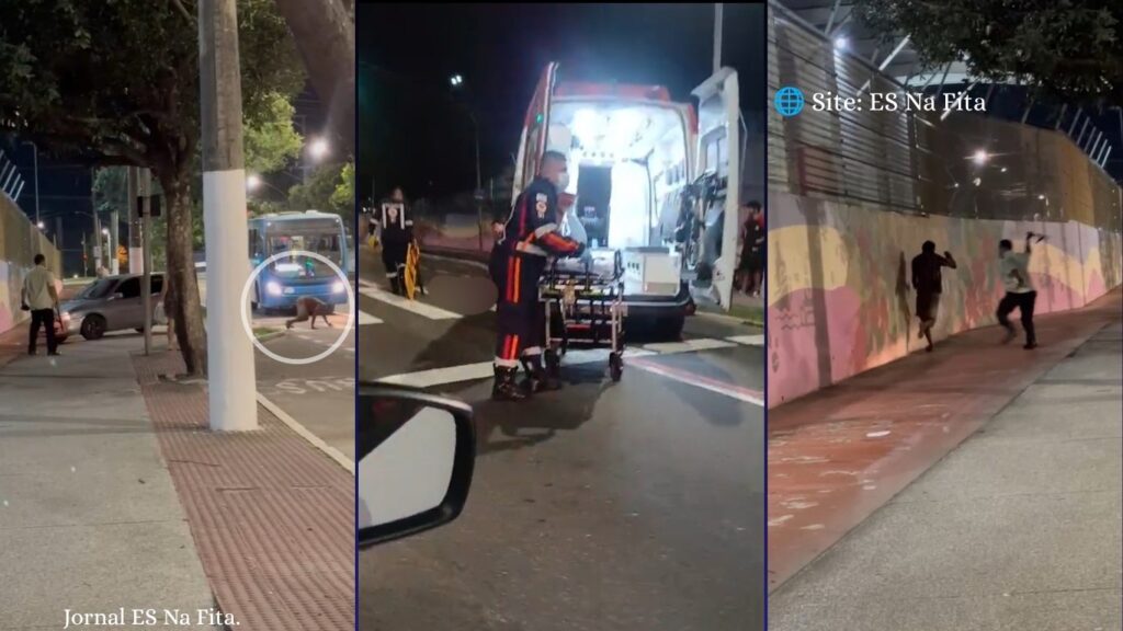 Homem tenta furtar supermercado e é atropelado por ônibus ao fugir em Vitória.