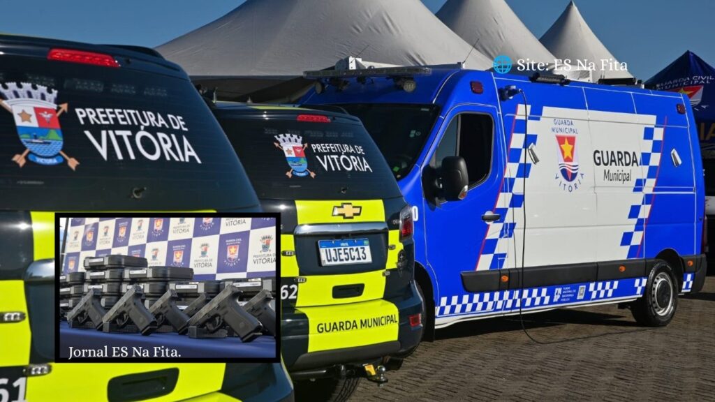 Guarda de Vitória recebe armas, viaturas, motocicletas e equipamentos.