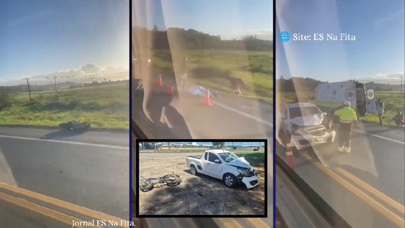Motociclista morre após se envolver em acidente gravíssimo em São Mateus Motociclista morre em colisão frontal em São Mateus