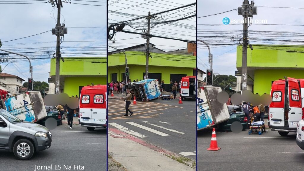 Acidente gravíssimo deixa motorista morto após caminhão tombar em cima de carro na Serra Motorista de carro morre após caminhão tombar sobre veículo na Serra.