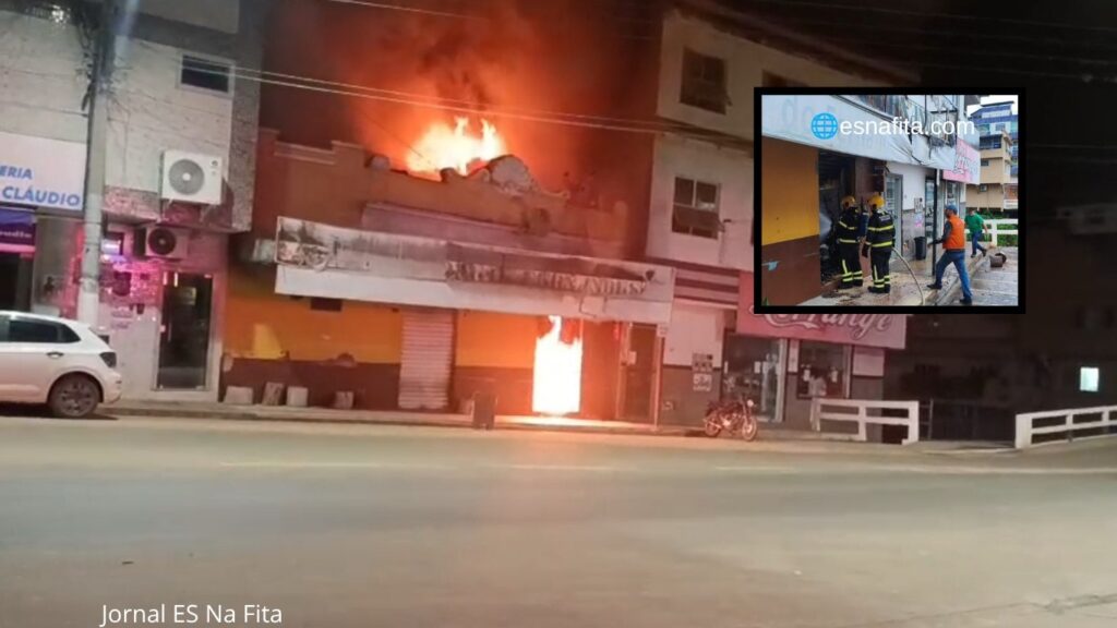 Incêndio atinge bar no Centro de Afonso Cláudio.